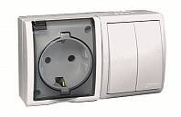 Simon 15 Aqua Белый Блок, розетка 2P+E Schuko 16А 250В + выкл.двойной 10А 250В, IP54 (1594515-030) Simon 15 Aqua Белый Блок, розетка 2P+E Schuko 16А 250В + выкл.двойной 10А 250В, IP54 (1594515-030)