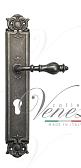 Дверная ручка Venezia на планке PL97 мод. Gifestion (ант. серебро) под цилиндр